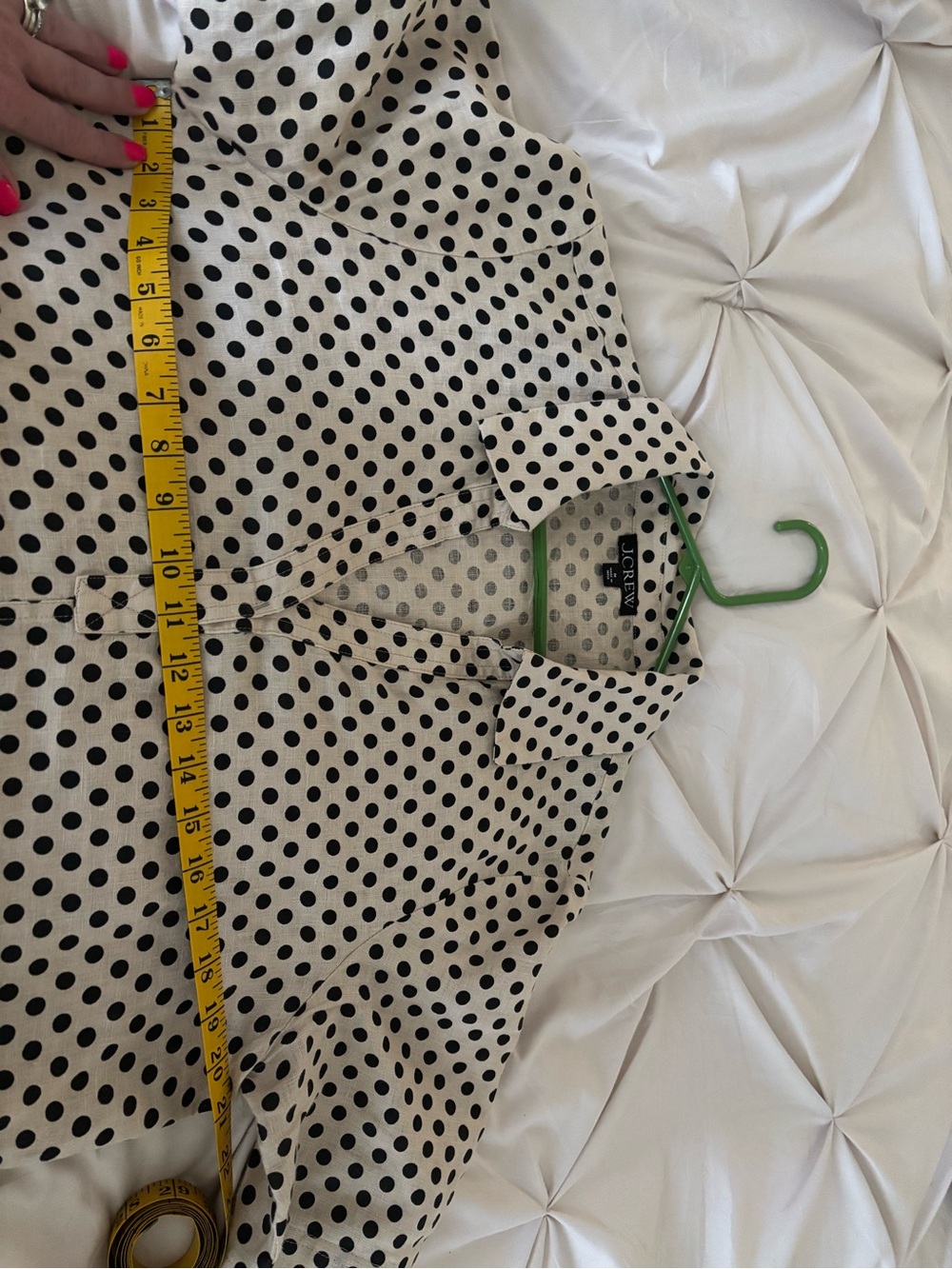 J. Crew Beige Polo dress with Black Polka Dots - Picture 6 of 6